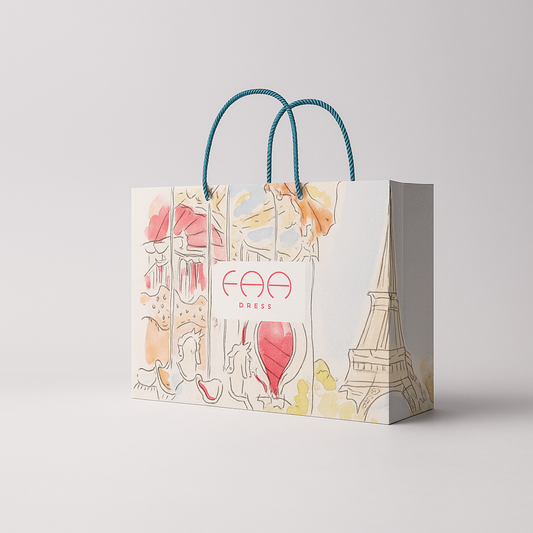 Custom Paper Shopping Bags with Rope Handles