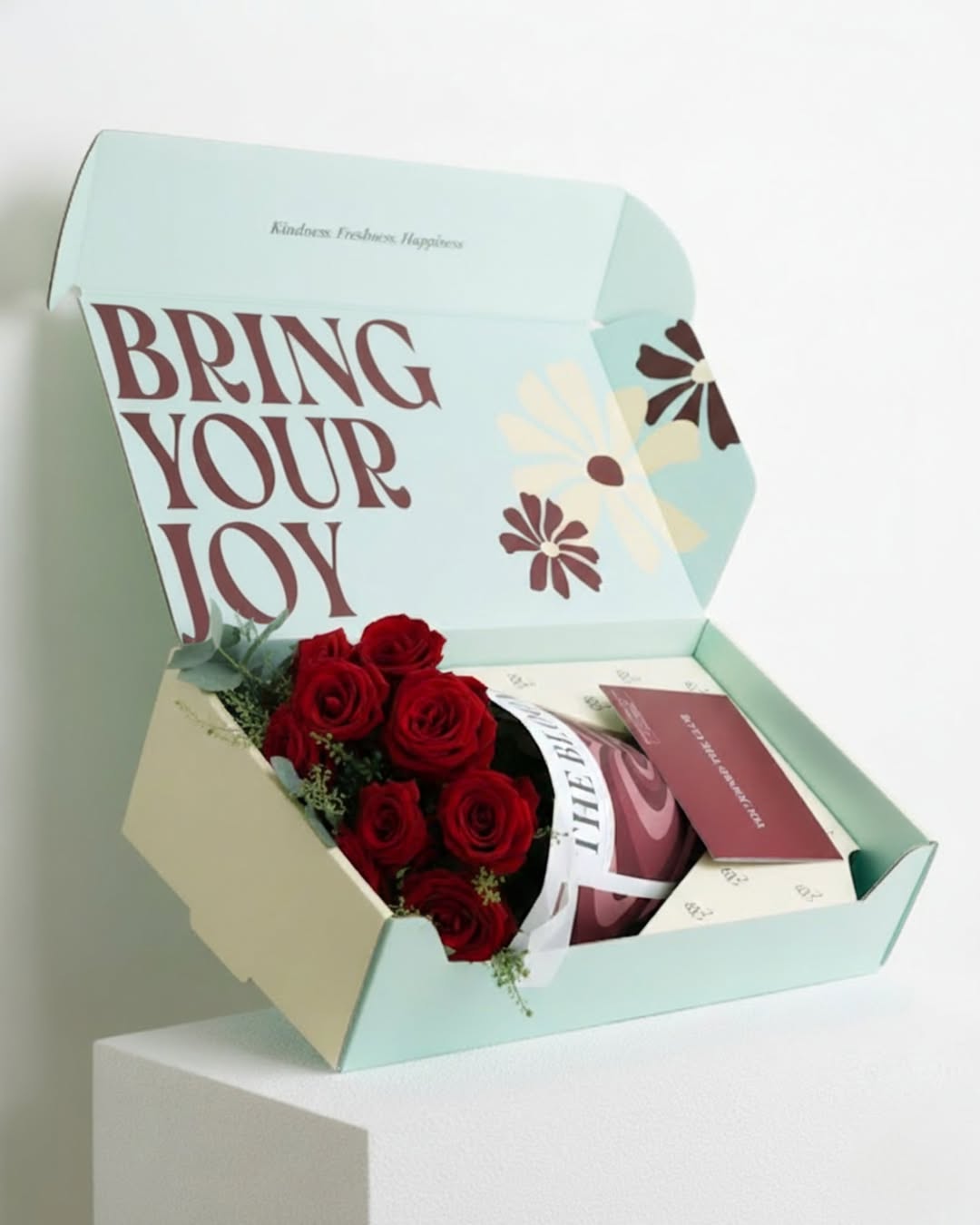 Custom Luxury Gift Box with Hinged Lid – Floral & Gift Edition