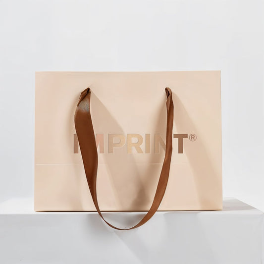 Custom Beige Shipping Box & Matching Gift Bag Set – IMPRINT®