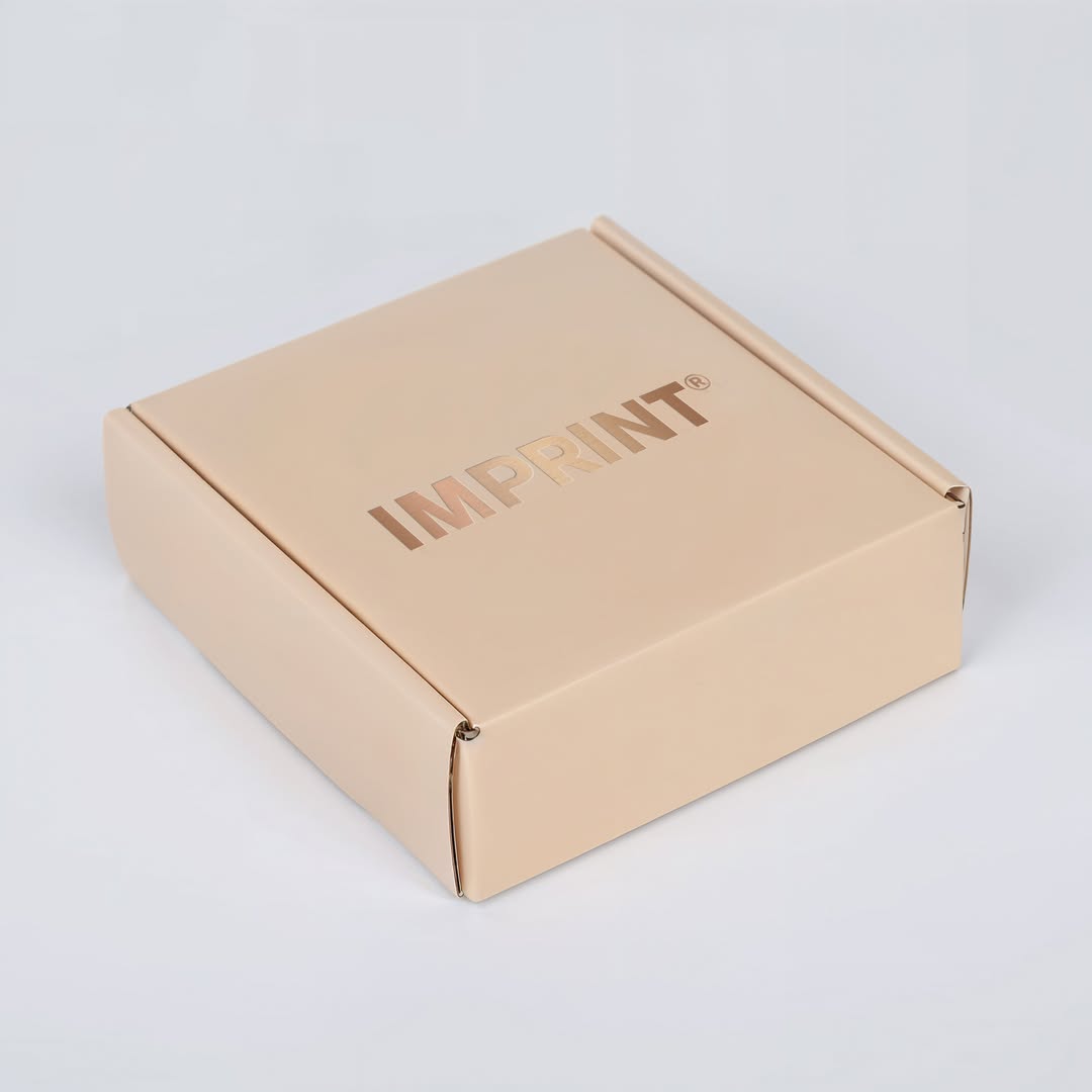 Custom Beige Shipping Box & Matching Gift Bag Set – IMPRINT®