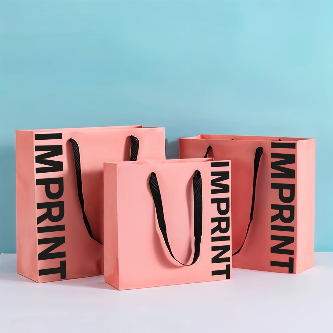 Custom Metallic Luxury Paper Bag with Ribbon Handles – MOQ 500 pcs
