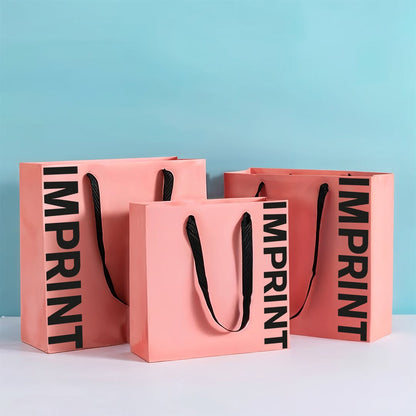 Custom Metallic Luxury Paper Bag with Ribbon Handles – MOQ 500 pcs