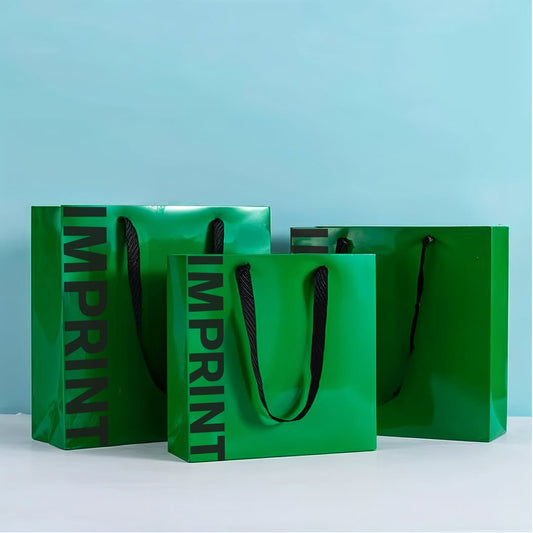 Custom Metallic Luxury Paper Bag with Ribbon Handles – MOQ 500 pcs