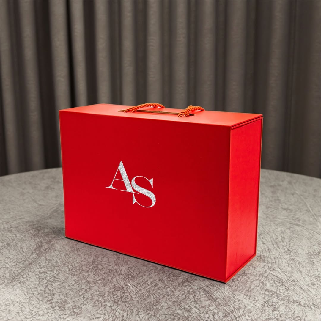 Custom Rigid Cardboard Carry Box with Rope Handles –  by Imprint