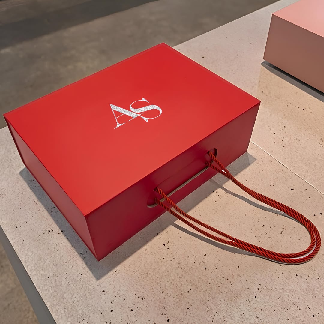 Custom Rigid Cardboard Carry Box with Rope Handles –  by Imprint