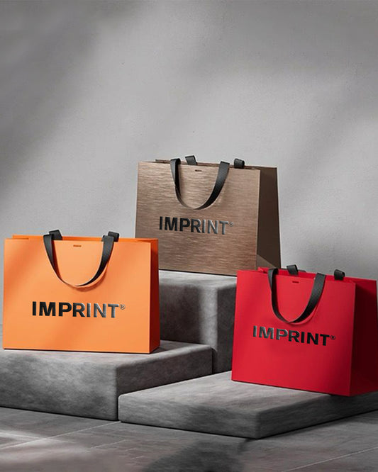 Custom Luxury Colored Shopping Bags with Ribbon Handles – IMPRINT®