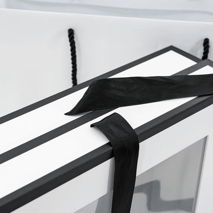 Custom Foldable Rigid Box with Ribbon Closure – Luxury Packaging (MOQ 500 pcs)