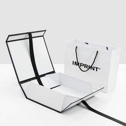 Custom Foldable Rigid Box with Ribbon Closure – Luxury Packaging (MOQ 500 pcs)