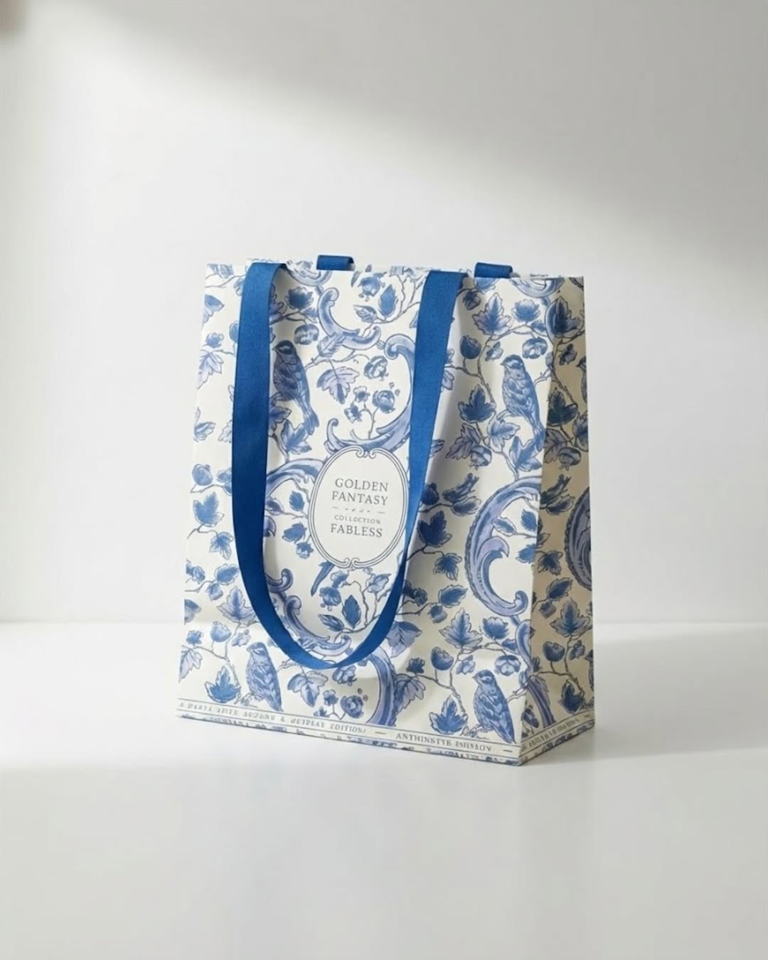 Custom Luxury Paper Bag with Ribbon Handles – Floral Collection (MOQ 500 pcs)