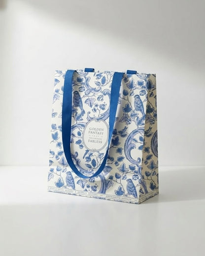 Custom Luxury Paper Bag with Ribbon Handles – Floral Collection (MOQ 500 pcs)