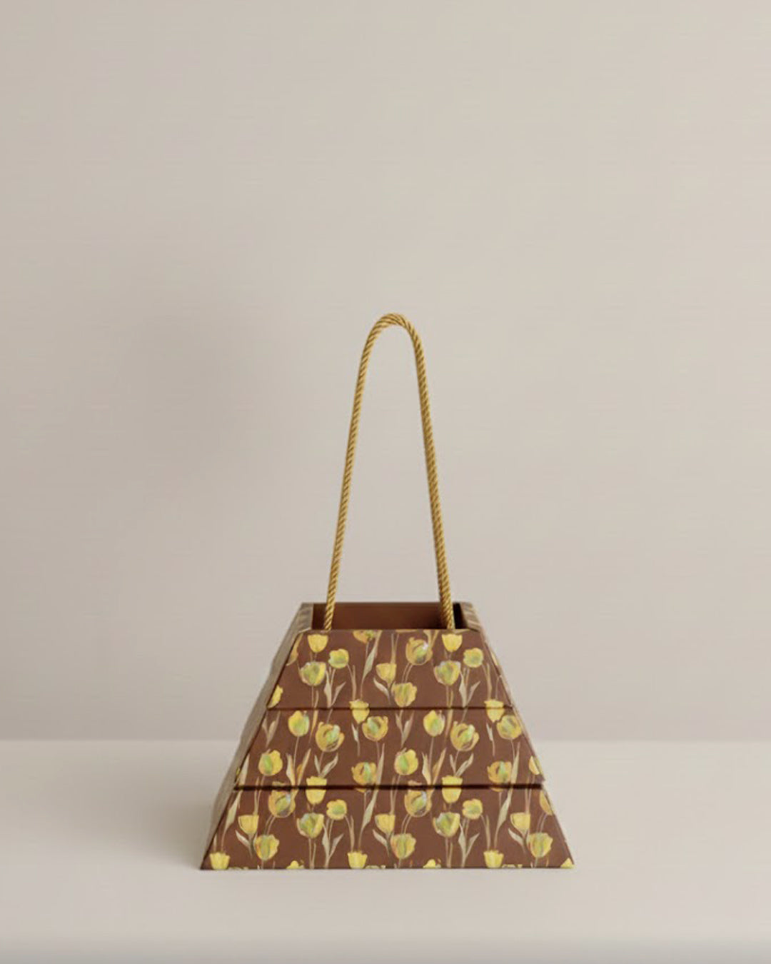 Custom Pyramid Gift Box with Handle – Luxury Folding Packaging (MOQ 500 pcs)