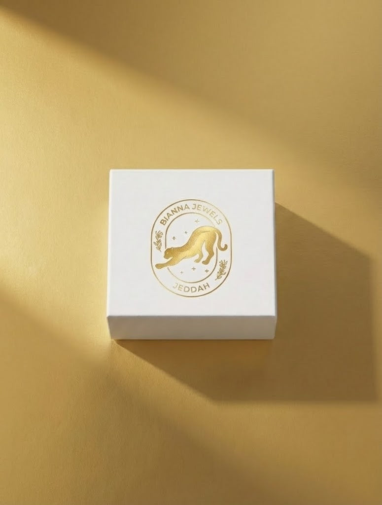 Custom Luxury Jewelry Box with Gold Foil Logo – Rigid Box Edition