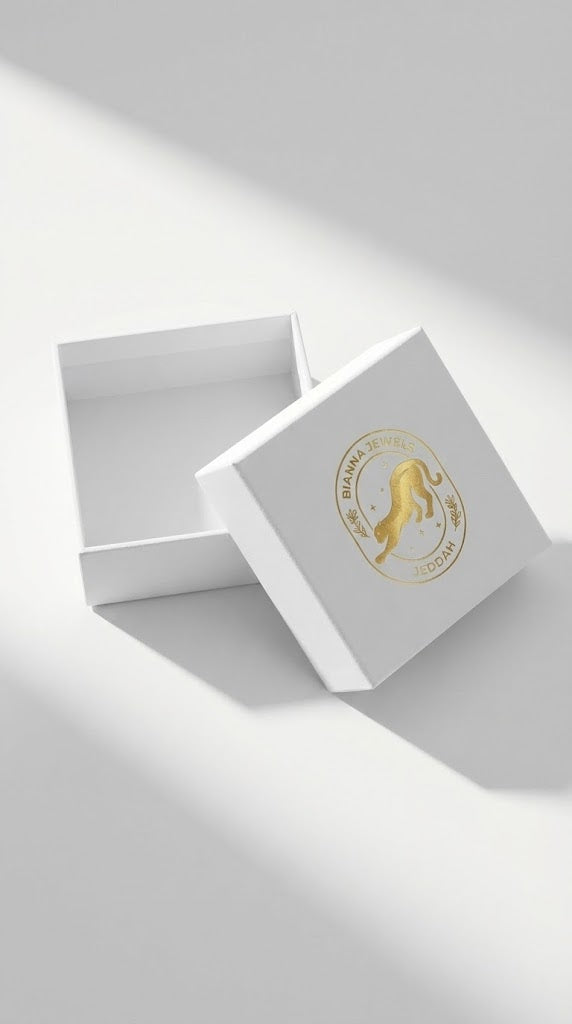 Custom Luxury Jewelry Box with Gold Foil Logo – Rigid Box Edition